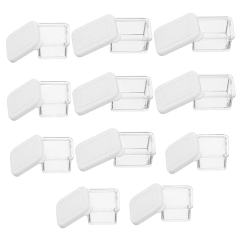 BESPORTBLE 12 Sätze Teiliges Miniatur Transparent Snackboxen mit Mini Löffel Realistische Aufbewahrungsbehälter für Puppenhaus Vielseitige Kleine Küchenaccessoires für Sammler und Kreative von BESPORTBLE