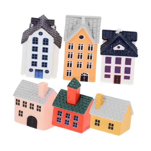 BESPORTBLE 12 Stck Teiliges Resin Miniatur Haus Europäischer Stil Detailreiche Mini Ornamente für Garten Puppenhaus Pflanzen Langlebig und Vielseitig als Foto Requisite und Dekoration von BESPORTBLE