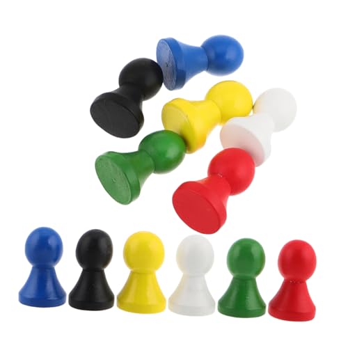 BESPORTBLE 12 Stück Holz Schachfiguren Robuste Spielfiguren für Brettspiele für Familie und Freunde Vielseitig Einsetzbar aus Holz Gefertigt Glatte Oberfläche Kompatibel mit Verschiedenen von BESPORTBLE