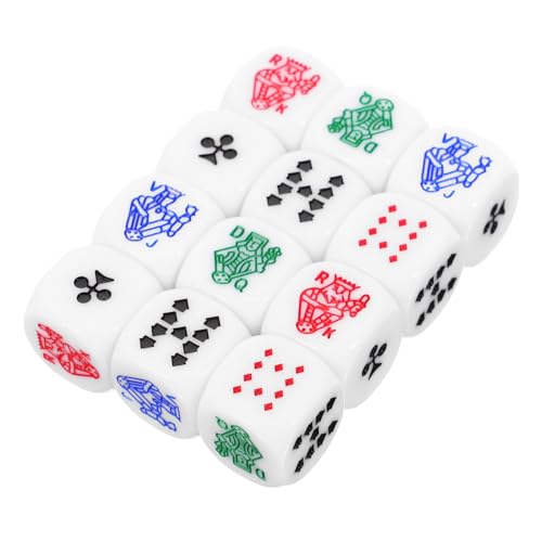 BESPORTBLE 12 Stück Poker Würfel für Trinkspiele Tragbare Acryl Würfel für Partys und Spielabende Lustige Spielrequisiten für Geburtstagsfeiern und Klassenzimmer von BESPORTBLE