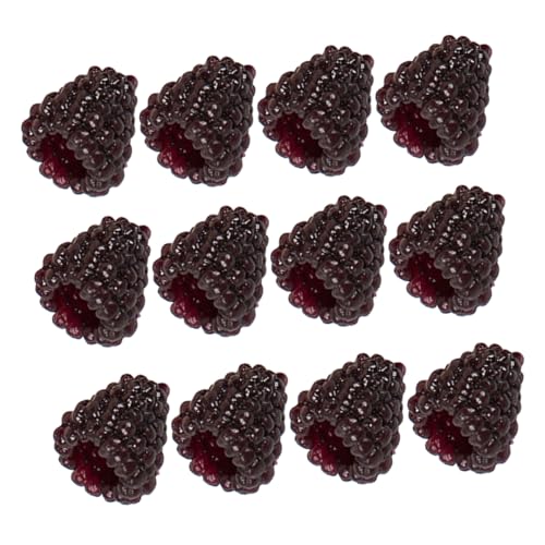 BESPORTBLE 12 Stück Künstliche Himbeeren Deko Obst Simulation Realistisches Himbeermodell für Hochzeits und Tischdekoration Fotorequisiten Küchenaccessoire von BESPORTBLE