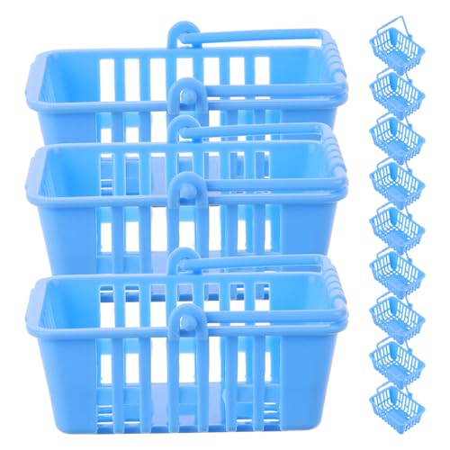 BESPORTBLE 12 Stück Miniatur Einkaufskorb Mini Shopping Basket für Puppenhaus Dekoration Robuste Plastikkörbe Blau für Miniaturszenen und Spielzeugrequisiten BESPORTBLE 12 Stück Miniatur Einkaufskorb Mini Shopping Basket für Puppenhaus Dekoration Robuste Plastikkörbe Blau für Miniaturszenen und Spielzeugrequisiten von BESPORTBLE
