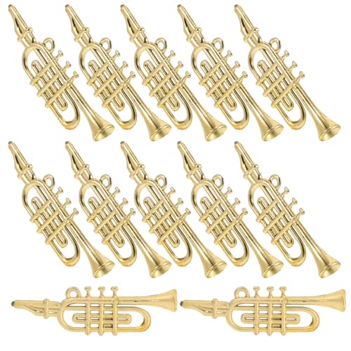 BESPORTBLE 12 Stück Miniaturisierte Musikinstrumente für Weihnachtsbaum Dekoration Teiliges aus Kunststofftrompeten und Saxophonen Kreative DIY Zubehör für Festliche Anlässe und Puppenhäuser von BESPORTBLE