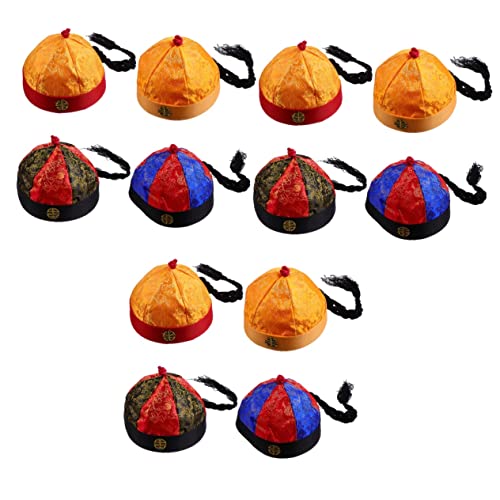 BESPORTBLE 12 Stück Qing Kostümhüte mit Zöpfen Teiliges Vintage Brokatstoff Hautfreundlich Dekorative Traditionelle Kopfbedeckung für Erwachsene für Qing Kultur Kostümspiele BESPORTBLE 12 Stück Qing Kostümhüte mit Zöpfen Teiliges Vintage Brokatstoff Hautfreundlich Dekorative Traditionelle Kopfbedeckung für Erwachsene für Qing Kultur Kostümspiele von BESPORTBLE