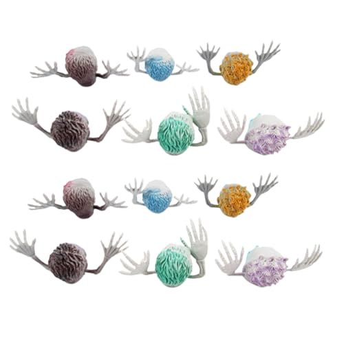 BESPORTBLE 12 Stück Skelett Fingerpuppen aus Umweltfreundlichem PVC Lustige Spielzeuge für Kleinkinder für Rollenspiele Halloween und Kreative Bildung von BESPORTBLE