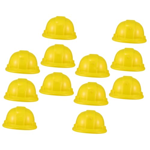 BESPORTBLE 12 Stück Teiliges Bauhelme aus Robustem Kunststoff Leichte Sicherheitshelme für Jungen und Mädchen als Geburtstags Mitgebsel und Partyzubehör Realistische Helme für Baustellen und von BESPORTBLE