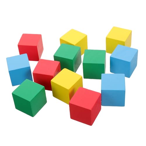 BESPORTBLE 12 Stück Teiliges Bunter Holzbausteine Kreative Lernspielzeuge für Material für Frühe Bildung und Geschicklichkeitstraining Große Würfel Rot Gelb Blau und Grün BESPORTBLE 12 Stück Teiliges Bunter Holzbausteine Kreative Lernspielzeuge für Material für Frühe Bildung und Geschicklichkeitstraining Große Würfel Rot Gelb Blau und Grün von BESPORTBLE