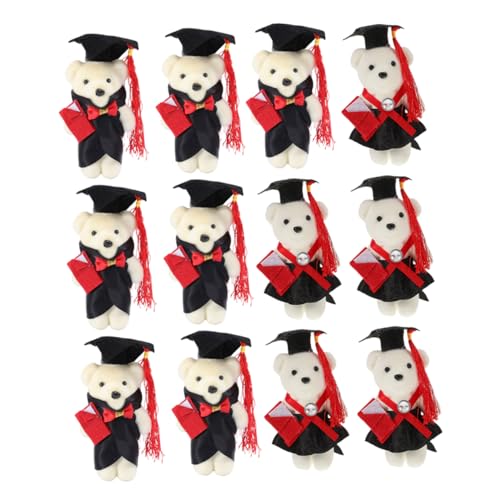 BESPORTBLE 12 Stück Teiliges DIY Abschlussbären Bouquet Plüschbären mit Doktorhut für Kreative Dekoration zur Abschlussfeier Kindergarten Grundschule Gymnasium und Universität von BESPORTBLE