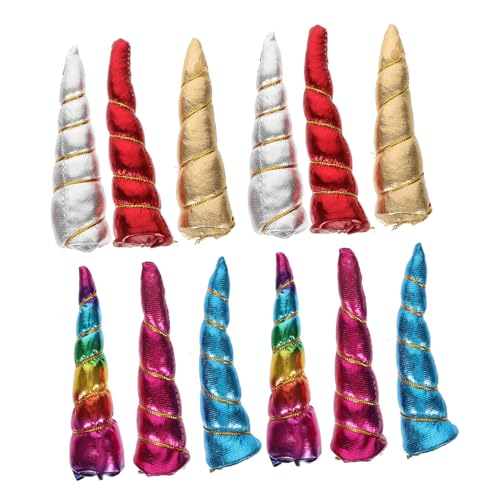 BESPORTBLE 12 Stück Teiliges Einhorn Haarband mit Bunten Glitzernden Hörnern Wiederverwendbarem Weichem Material für Mädchen und Erwachsene für Karneval Partys und Kostümfeiern von BESPORTBLE