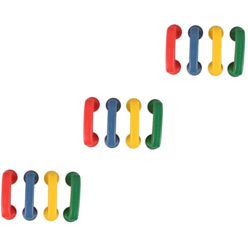 BESPORTBLE 12 Stück Teiliges Farbiges Kleines Flüstertelefon aus Robustem Abs für Sprachtherapie Hörtraining und Rollenspiele mit Abgerundeten Kanten für Kindgerechte Handhabung für von BESPORTBLE