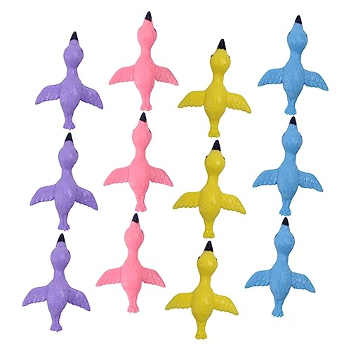 BESPORTBLE 12 Stück Teiliges Flamingo Finger Lustiges Sling Shot Finger für Partys Mitgebsel Farbenfrohes Druckbares für Unterhaltung und Spielspaß von BESPORTBLE