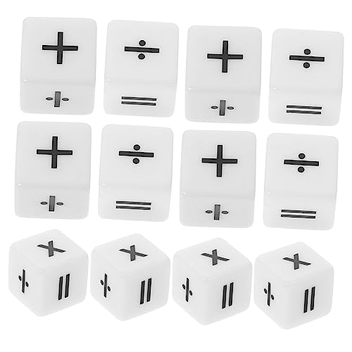 BESPORTBLE 12 Stück Teiliges Mathe Würfelset mit Rechenzeichen Sichere Abgerundete Kanten Lernspielzeug für Matheunterricht Spielspaß zu Hause Schule von BESPORTBLE