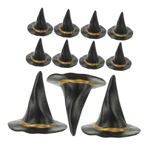 BESPORTBLE 12 Stück Teiliges Mini Hexenhut Kleine Hexenhüte für Halloween Dekoration Miniatur Hexenhut für Puppenhaus DIY Basteln Party Deko Schwarze Mini Hexenhüte als Party Mitgebsel von BESPORTBLE