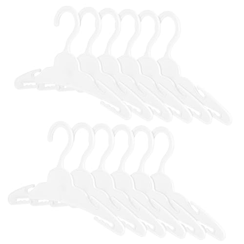 BESPORTBLE 12 Stück Teiliges Mini Kleiderbügel aus Kunststoff Stabile Puppenkleiderbügel mit Abgerundeten Kanten Kleine Kleiderstangen für Puppenhaus Sicher und Funktional für Puppenkleidung von BESPORTBLE