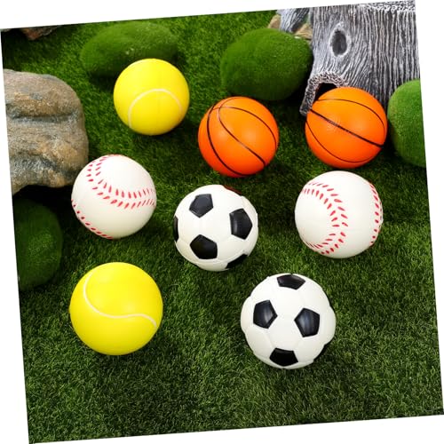BESPORTBLE 12 Stück Teiliges PU Stressball mit Fußball Basketball Tennis Baseball Designs Weiche Sportsqueeze Bälle zur Stresslinderung für Schüler und Bürogebrauch von BESPORTBLE