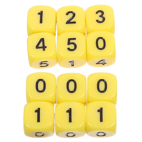 BESPORTBLE 12 Stück Teiliges Seitige Zahlenwürfel für Brettspiel Zubehör Tragbare Würfel mit Glatter Oberfläche Langlebig für Mathe Lernen und Spiele von BESPORTBLE