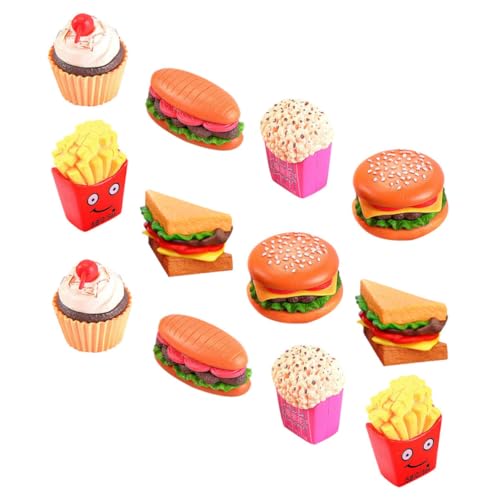 BESPORTBLE 12 Stück Teiliges Set mit Lebensmittelsimulation Hamburger und Pommes Frites für Kreatives Fördert Vorstellungskraft und Geschicklichkeit von BESPORTBLE
