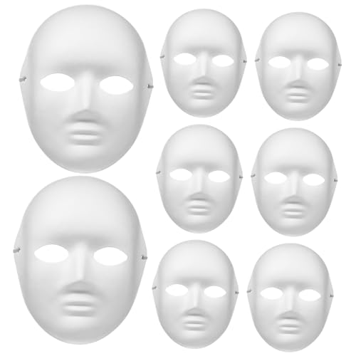 BESPORTBLE 12 Stück Teiliges Weiße Poröse Papiermaske zum Bemalen Vollgesichts Halloween Masken für Damen Elastischer Halt für DIY Kostümpartys Maskenball und Gruselige Halloween Feiern BESPORTBLE 12 Stück Teiliges Weiße Poröse Papiermaske zum Bemalen Vollgesichts Halloween Masken für Damen Elastischer Halt für DIY Kostümpartys Maskenball und Gruselige Halloween Feiern von BESPORTBLE