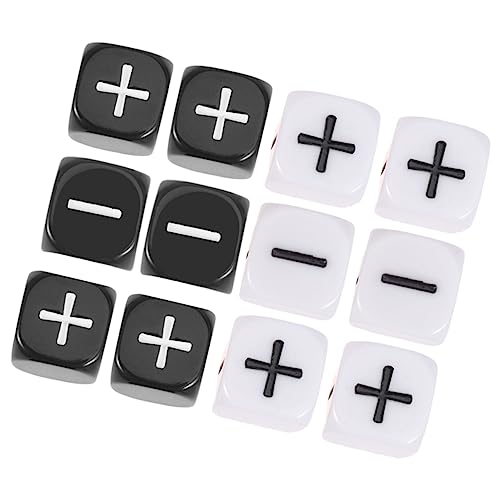 BESPORTBLE 12 Stück Teiliges Würfelspiel aus Acryl mit Plus und Minuszeichen Seitige Große Würfel in Schwarz und Weiß für Party Rechen und Gesellschaftsspiele BESPORTBLE 12 Stück Teiliges Würfelspiel aus Acryl mit Plus und Minuszeichen Seitige Große Würfel in Schwarz und Weiß für Party Rechen und Gesellschaftsspiele von BESPORTBLE