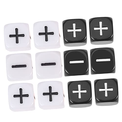 BESPORTBLE 12 Stück Teiliges Würfelspiel mit Seitigen Schwarzen und Weißen Würfeln Große Plus und Minuszeichen aus Robustem Acryl Ablesbar für Party Lernspiele und Kinderunterhaltung BESPORTBLE 12 Stück Teiliges Würfelspiel mit Seitigen Schwarzen und Weißen Würfeln Große Plus und Minuszeichen aus Robustem Acryl Ablesbar für Party Lernspiele und Kinderunterhaltung von BESPORTBLE