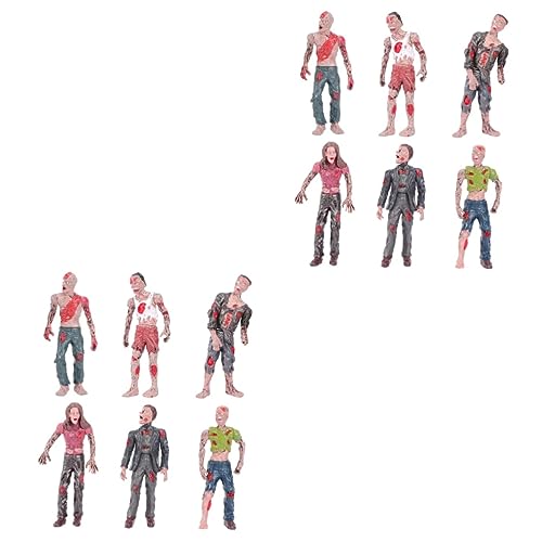 BESPORTBLE 12 Stück Teiliges Zombie Puppen Detailreiche Statische Figuren aus Sicherem Kunststoff Gruselige Spielzeugmodelle für Jungen als Halloween von BESPORTBLE