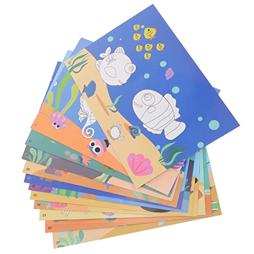 BESPORTBLE 12 Stück Tier Puzzle Aufkleber für Teiliges DIY Bastelmaterial aus Eva Leuchtende Farben für Partys und Frühkindliche Bildung von BESPORTBLE