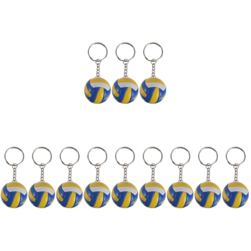 BESPORTBLE 12 Stück Volleyball-Schlüsselanhänger Teenager-Mädchen Geburtstagsgeschenke Natacion Accesorios Mini-Sportbälle Volleyball-Schlüsselanhänger Volleyball-Geschenk von BESPORTBLE