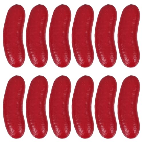 BESPORTBLE 12 Stück simuliertes Hotdog-Modell – realistische gefälschte Wurst-Display-Requisite für Heimdekoration, Restaurant, Event-Dekorationen, Material, Küchenzubehör von BESPORTBLE