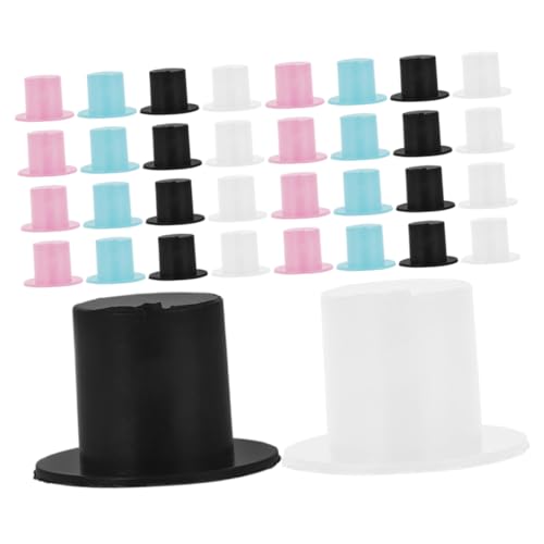 BESPORTBLE 120 Stück Mini Hüte zum Basteln Kunststoff Mini Hüte in und Himmelblau für DIY Dekoration Puppen Kuchen und Festlichkeiten von BESPORTBLE