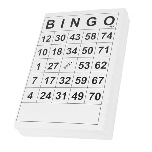 BESPORTBLE 120 Stück Teiliges Bingo Kartenspiel aus Beschichtetem Langlebig und Gesundheitlich Unbedenklich für Familienfeiern Geburtstage und Partyspaß mit Mehreren Spielern Pädagogisches von BESPORTBLE