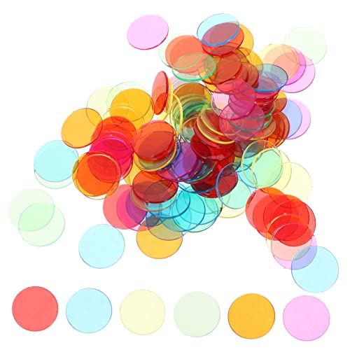 BESPORTBLE 120Stücke Bingo Chips aus Kunststoff Zähler für Spiele für Matheunterricht und Bingo Spiele Blau Rot Gelb Grün Orange Je von BESPORTBLE
