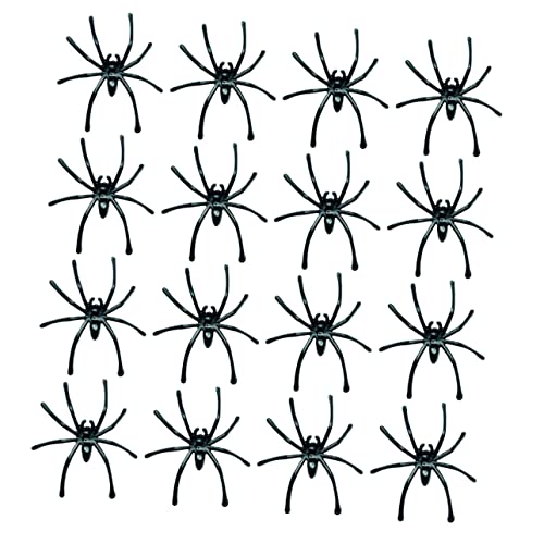 BESPORTBLE 120st Simulation Spinnenspielzeug Streich-Requisiten Realistische Spinne Spukhausdekoration Halloween Stretch-spinnennetze Geisterspinne Spielzeug Seil Plastik Künstlich Unheimlich von BESPORTBLE