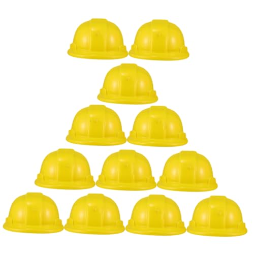 BESPORTBLE 12Stücke Bauhelme aus Kunststoff Realistische Hüte für Bau Partys Leicht und Langlebig für Jungen und Mädchen pro Perfektes für Kleine Bauarbeiter von BESPORTBLE