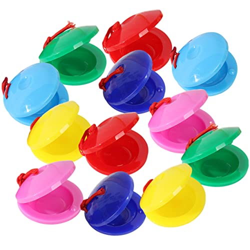 BESPORTBLE 12Stücke Finger Castanets Musikinstrumente Aus Kunststoff Percussion Für Musikalische Frühbildung Und Kreative Für Jungen von BESPORTBLE