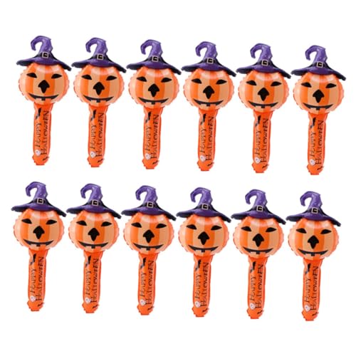BESPORTBLE 12Stücke Halloween Kürbis Aufblasbare Sticks Party Deko Orange Lila Lustige Handgemachte Halloween Dekoration Für Verschiedene Szenen von BESPORTBLE