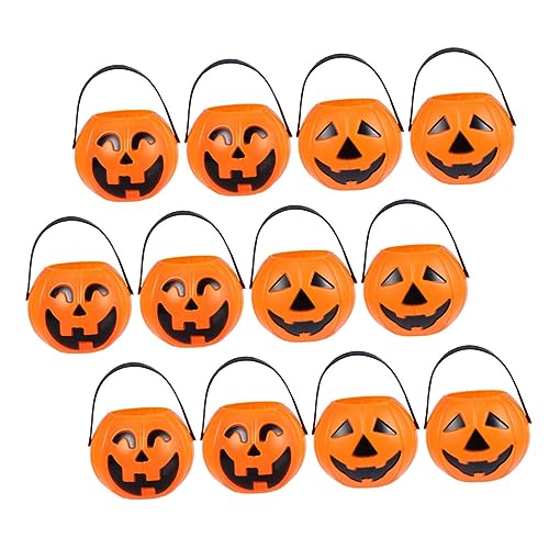 BESPORTBLE 12Stücke Halloween Süßigkeitseimer Aus Kunststoff Mit Zufälligen Augen Designs Partys Und Festlichkeiten Halloween Dekoration Und Geschenkbehälter von BESPORTBLE