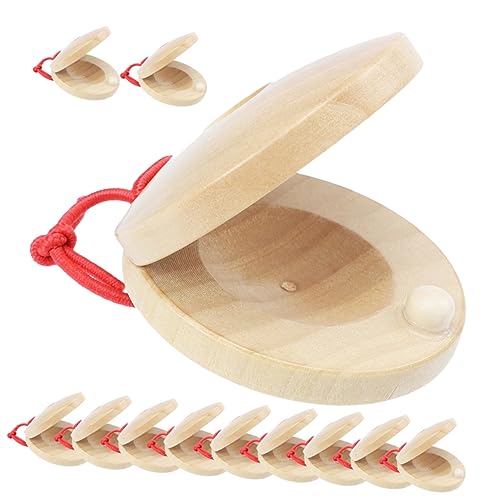 BESPORTBLE 12Stücke Holz Kastagnetten für Musikinstrumente Musikalischen Früherziehung Robust und Langlebig für Kleine Hände und Klänge Natürliche BESPORTBLE 12Stücke Holz Kastagnetten für Musikinstrumente Musikalischen Früherziehung Robust und Langlebig für Kleine Hände und Klänge Natürliche von BESPORTBLE
