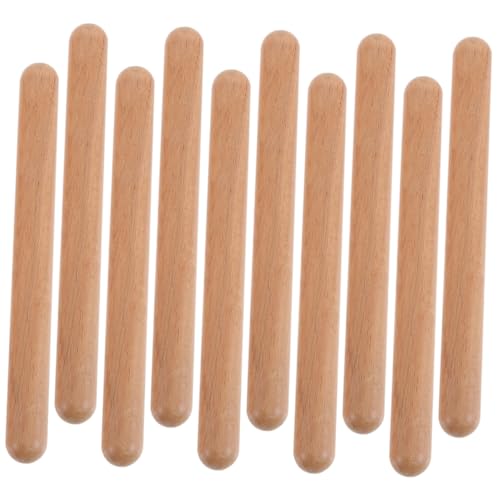 BESPORTBLE 12Stücke Holz Percussion Instrumente Für Frühpädagogische Rhythmusstöcke Lernspielzeug Für Jungen Und Musikinstrumente Für Vorschule von BESPORTBLE