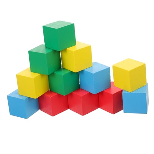 BESPORTBLE 12Stücke Holzbausteine Für Lernspielzeug Geometrische Blöcke Für Vorschule Und Kindergarten Für Kreative Familienaktivitäten von BESPORTBLE