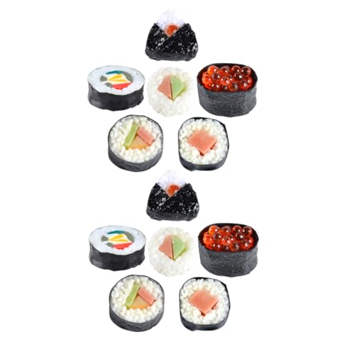 BESPORTBLE 12Stücke Künstliches Sushi Realistische Lebensmittelmodelle für Rollenspiele Spielküche und Fotografie für Präsentationen und Lernspielzeug von BESPORTBLE