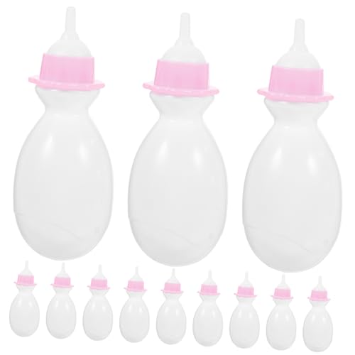 BESPORTBLE 12Stücke Milchflaschen Für Babypuppen Puppenhaus Zubehör Futterflasche Für Puppen Babypartygeschenk Für Kreative Rollenspiele von BESPORTBLE
