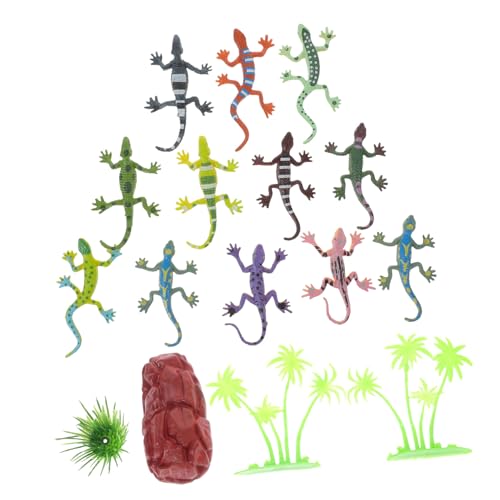 BESPORTBLE 12Stücke Mini Eidechsen Modelle Realistische Reptilien Spielzeuge für Jahren Pädagogisches Tiermodell für Zuhause Büro und Garten Detailreiche Handwerkskunst Fördert von BESPORTBLE