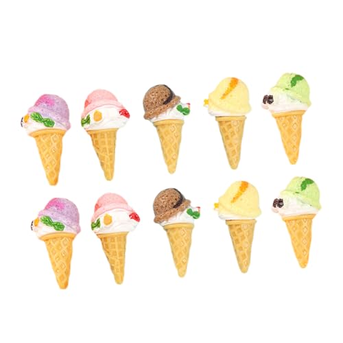 BESPORTBLE 12Stücke Mini Eiscreme Modelle aus Gefälschte Eisdesserts für Puppenhaus Handyhüllen Dekoration Kreative Requisiten für Mini Szenen DIY Projekte von BESPORTBLE