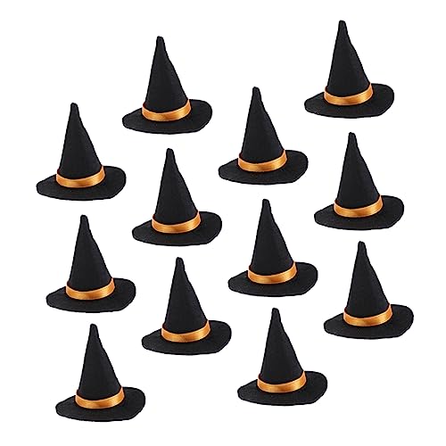 BESPORTBLE 12Stücke Mini Hexenhüte Für Weinflaschen Halloween Dekoration Für Partys DIY Bastelzubehör Requisiten Für Festliche Anlässe von BESPORTBLE