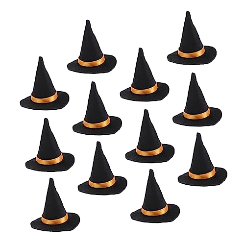BESPORTBLE 12Stücke Mini Hexenhut Weinflaschenaufsatz Halloween Dekoration Für Partys Schwarze Hexenhüte Als Halloween Partygeschenk Flaschendekoration von BESPORTBLE