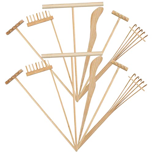 BESPORTBLE 12Stücke Mini Rächer Für Sandkasten Dekorative Tischrechen Für Zen Garten Und Meditations Layouts Für Kreative Szenengestaltung Und Gartenarbeit von BESPORTBLE