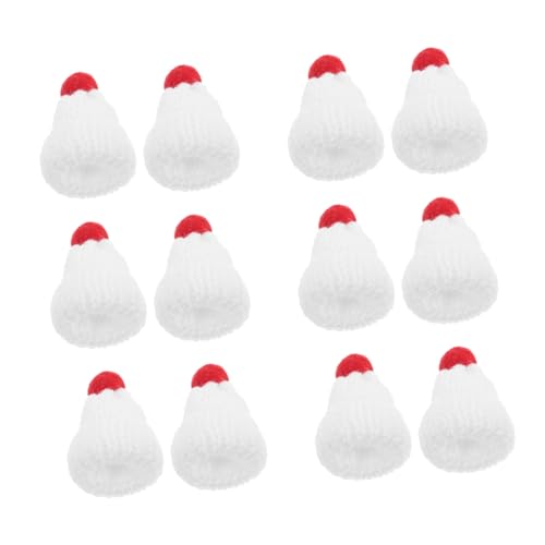BESPORTBLE 12Stücke Mini Weihnachtsstrickmützen Zum Basteln DIY Wollmützen Für Christbaumschmuck Mini Hüte Für Kreative Bastelprojekte von BESPORTBLE