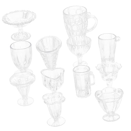 BESPORTBLE 12Stücke Miniaturbecher für Puppenhaus Dekorative Plastikbecher Küchenrequisiten für Wasserbecher für DIY Projekte und Spielzeughäuser von BESPORTBLE