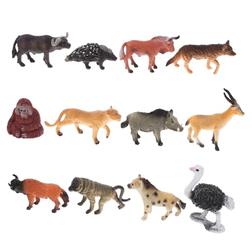 BESPORTBLE 12Stücke Realistische Miniature Afrikanische Tiere Figuren Kreative Ornamente Für Tierdekoration Und Geschenkidee Für Sammler von BESPORTBLE