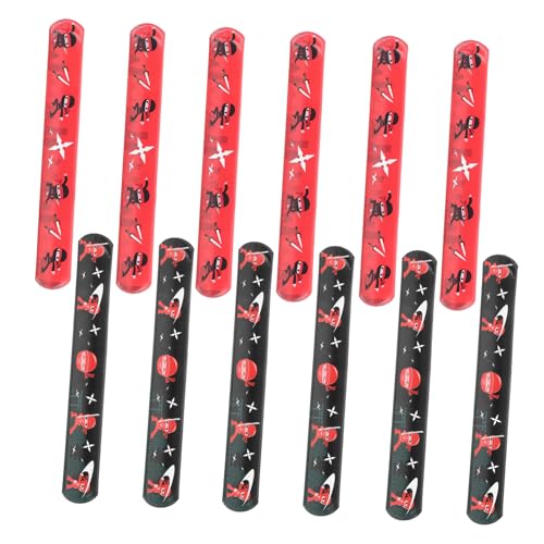 BESPORTBLE 12Stücke Slap Armbänder für Interaktive Spaß Armbänder Party Gastgeschenk Farbenfrohes Design Langlebig und Leicht zu Geburtstagsfeiern von BESPORTBLE